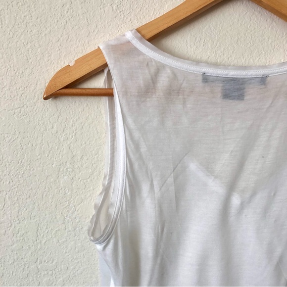 FRENCH CONNECTION Sheer Snow White V-Neck Halter Top - Women's S - Picture 5 of 8